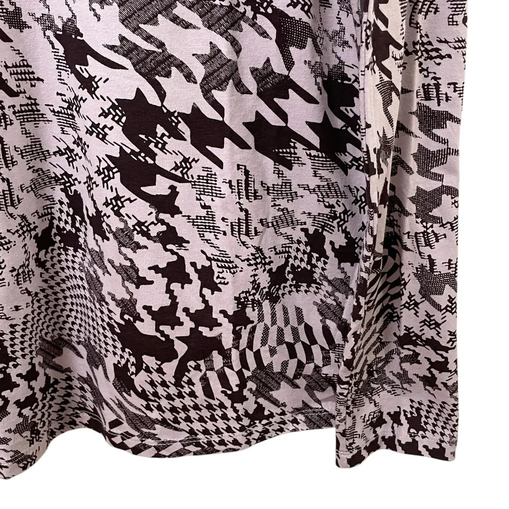 NWT Maeve Anthropologie PP Motif Lavender Mock Neck Top Houndstooth Size XL - Picture 7 of 13